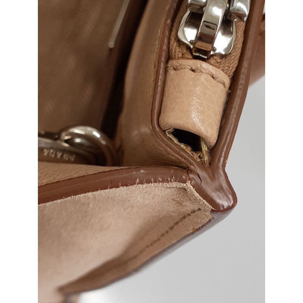 Prada Twin Brown Double Handle Tote Pocket - Picture 5 of 9
